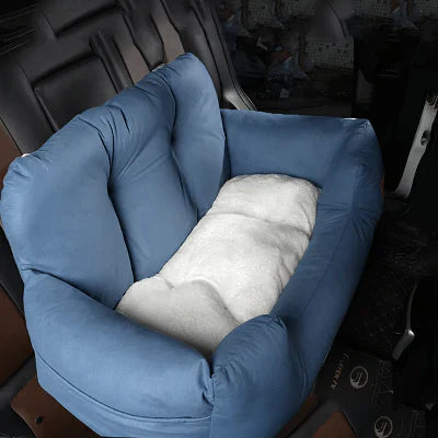 Siège auto pour chien CarrierTravelDog™ gris – sécurité voiture avec bords rembourrés