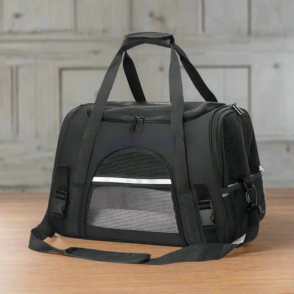 Sac de transport pour chien DogCarrierBag™ noir – solide et imperméable