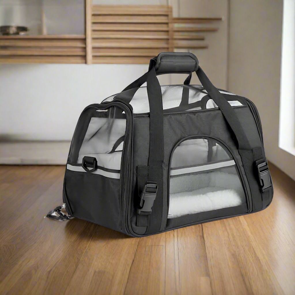 Sac de transport pour chien DogCarrierBag™ noir – solide et imperméable